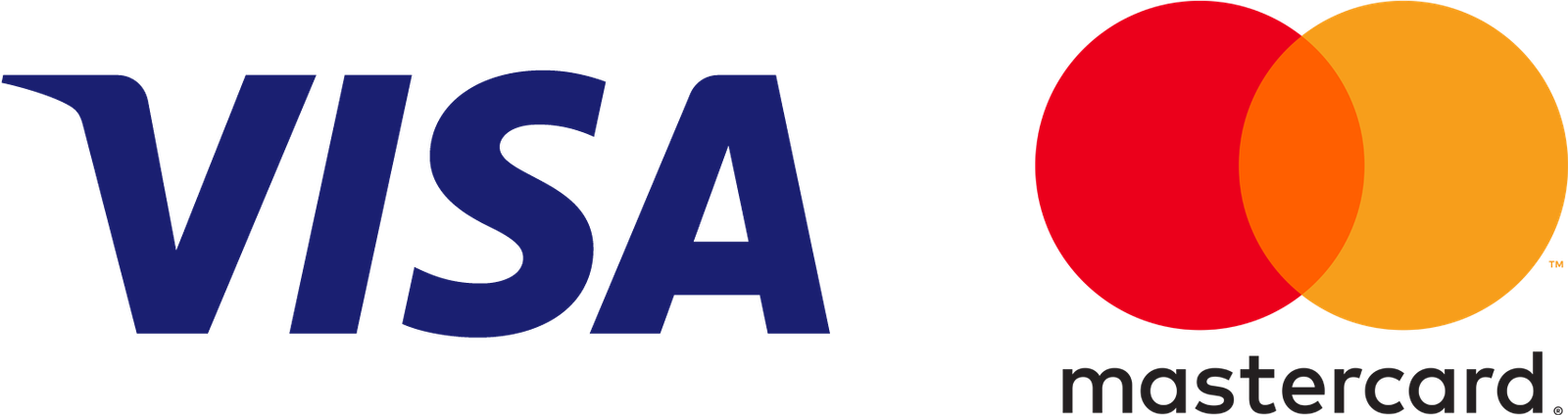 Visa and Mastercard accepted